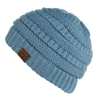 C.C Apparel Denim C.C Hat 25 - Slouchy Thick Warm Cap Hat Skully Fuzzy Lined Cable Knit Beanie