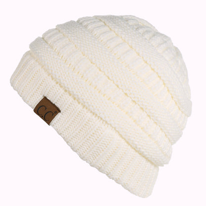 C.C Apparel Ivory C.C Hat 25 - Slouchy Thick Warm Cap Hat Skully Fuzzy Lined Cable Knit Beanie