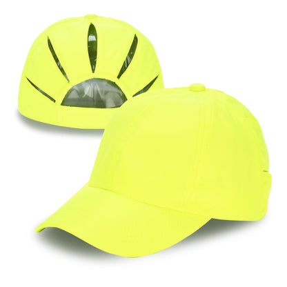 Keebon International Apparel Neon Yellow C.C Multi Ponytail Hat