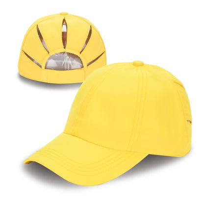 Keebon International Apparel Yellow C.C Multi Ponytail Hat