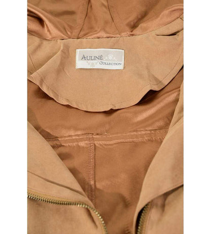 Auliné Collection Apparel (Original) Auliné Collection Womens Peach Skin Asymmetrical Zip Up Hooded Anorak Jacket