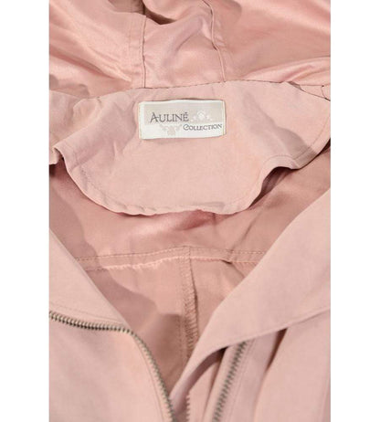 Auliné Collection Apparel (Original) Auliné Collection Womens Peach Skin Asymmetrical Zip Up Hooded Anorak Jacket